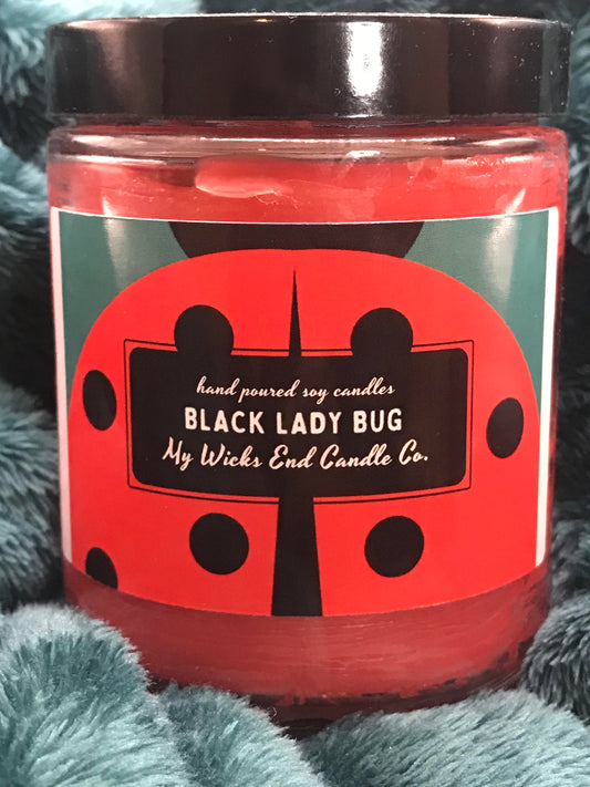 8 oz Black Lady Bug